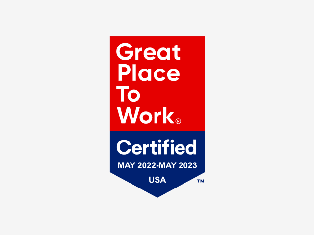 Great Place To Work Certified badge 2022 2023