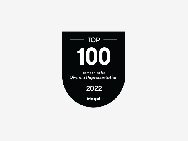 Mogul Top100 Diverse Representation 2022 badge